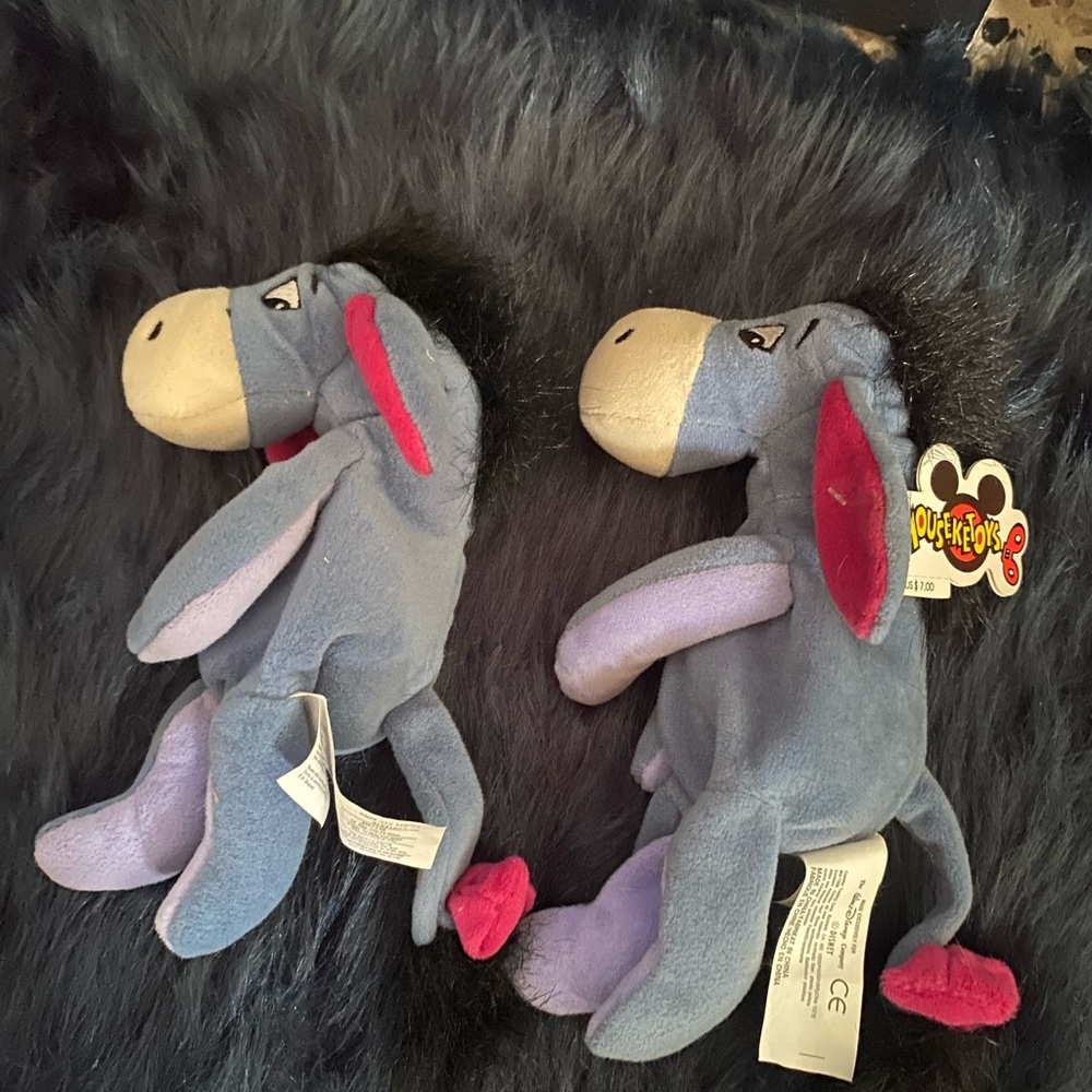 Disney Eeyore Plush Pair in Blue and Pink